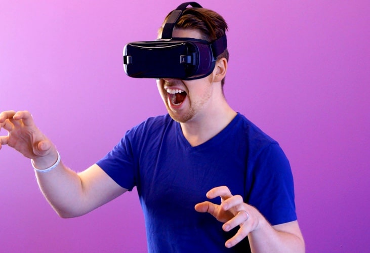 Image of a man with a VR